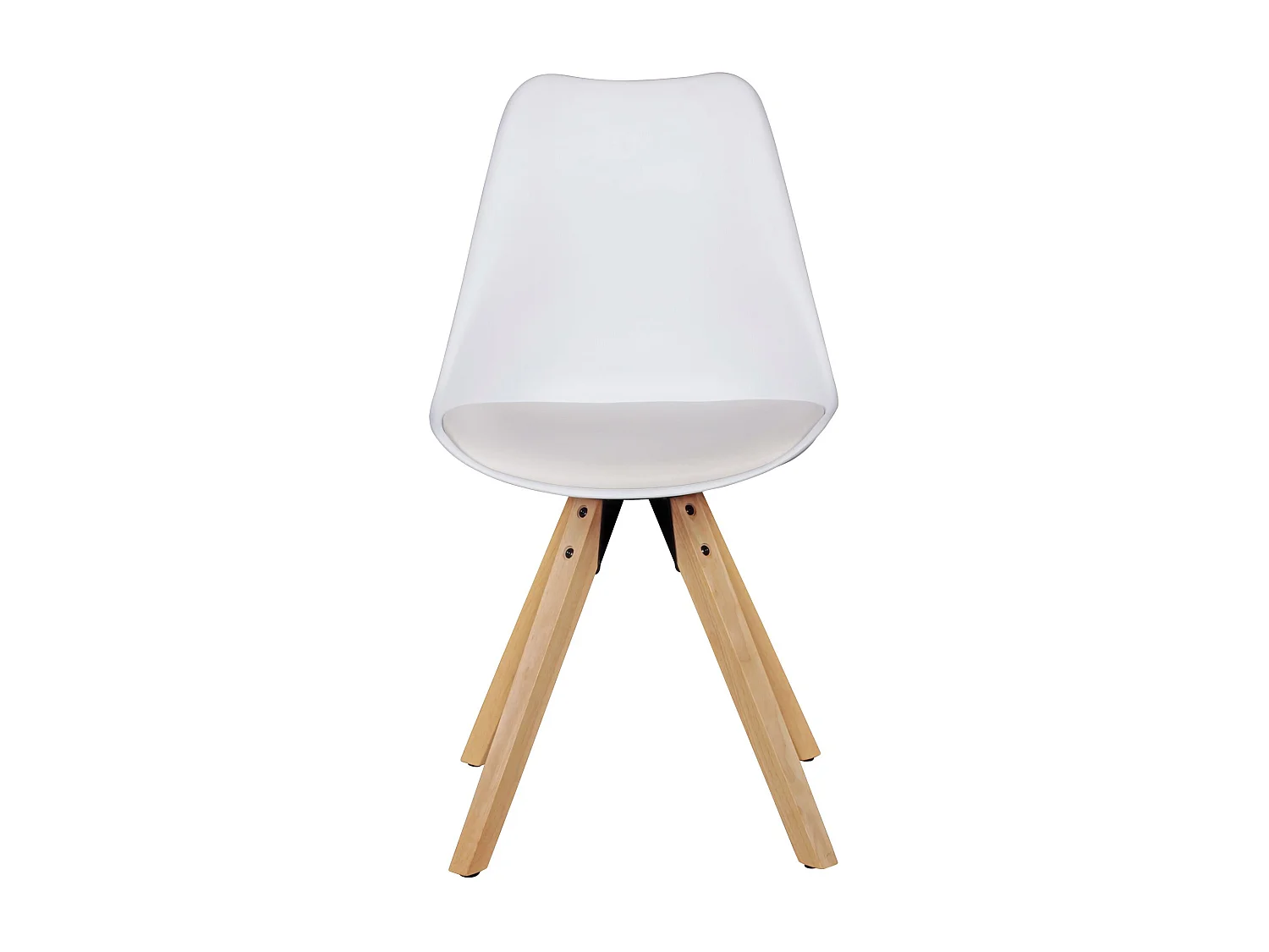 Lot de 2 chaises de salle à manger rétro LIMA blanches,