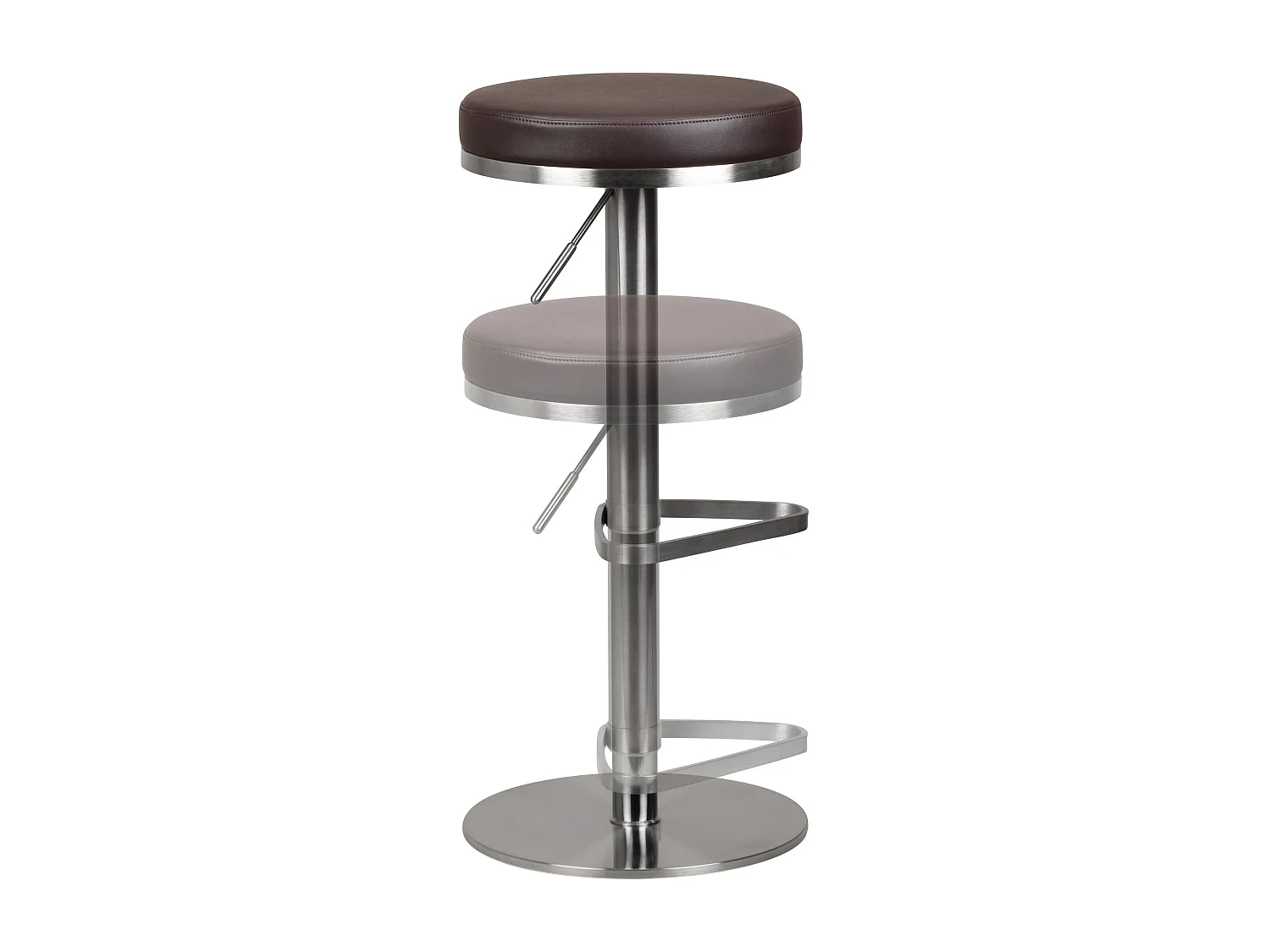 durable en acier inoxydable M7 Barstool brun chaise