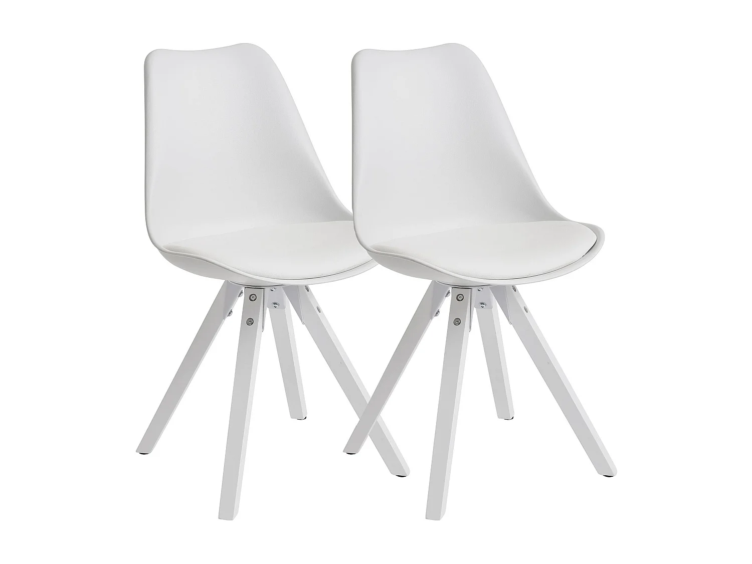 Lot de 2 chaises de salle à manger rétro scandinaves