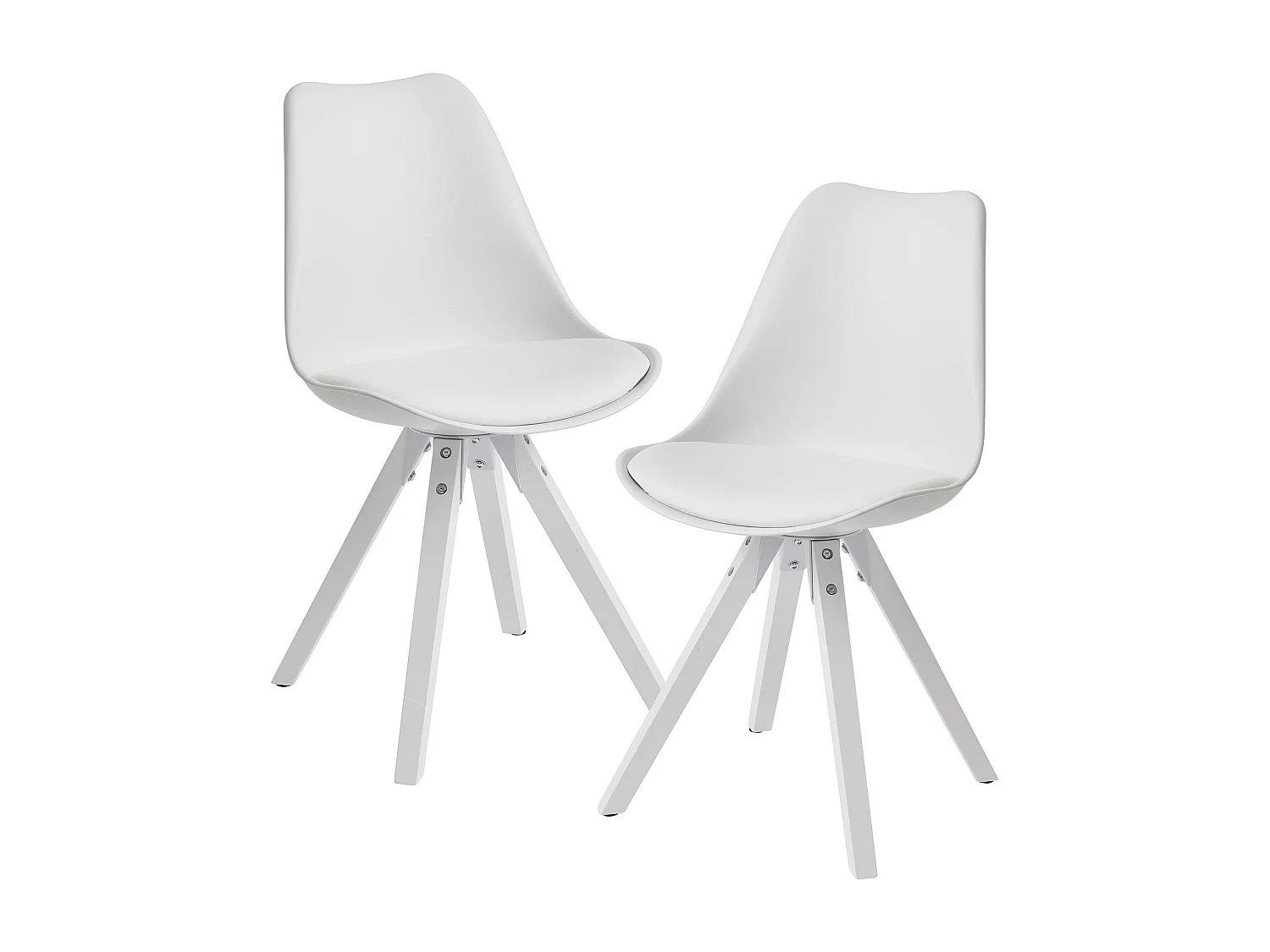 Lot de 2 chaises de salle à manger rétro scandinaves