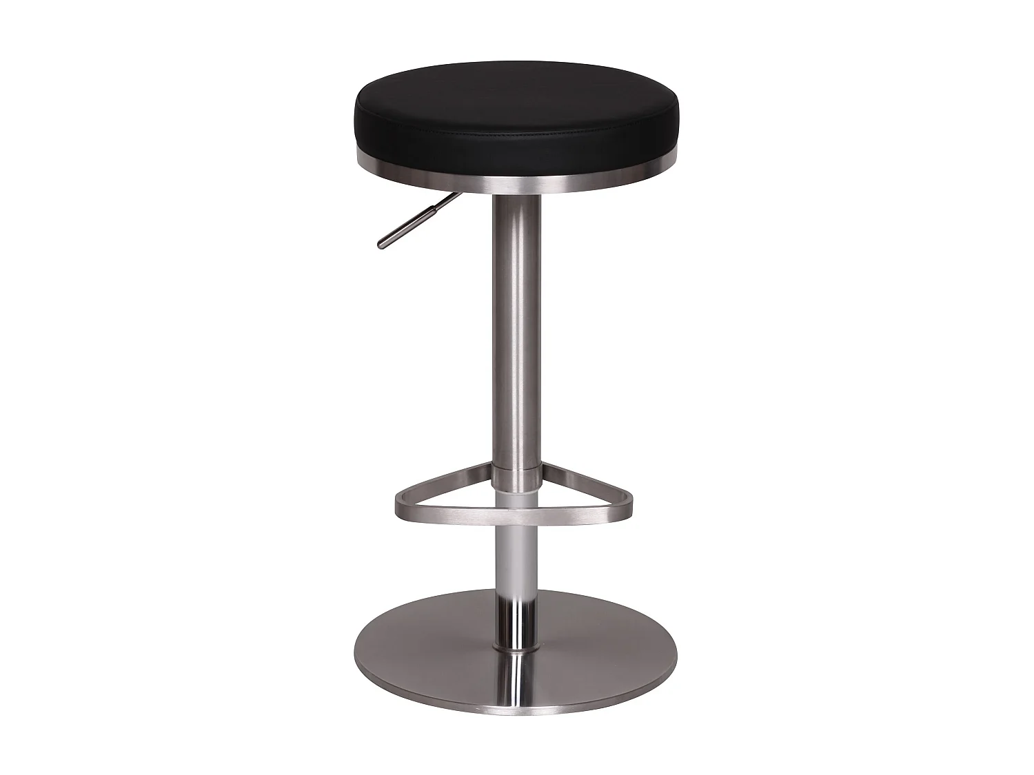 Barhocker WL1.293 Schwarz Edelstahl höhenverstellbare