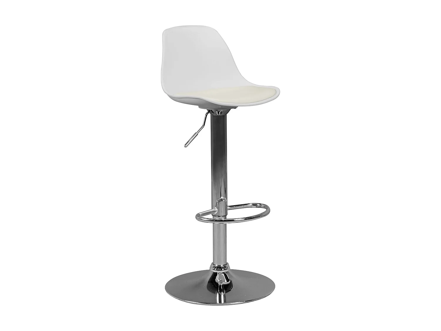 KORSIKA, Barhocker Kunstleder Weiß, Hocker Sitzhocker