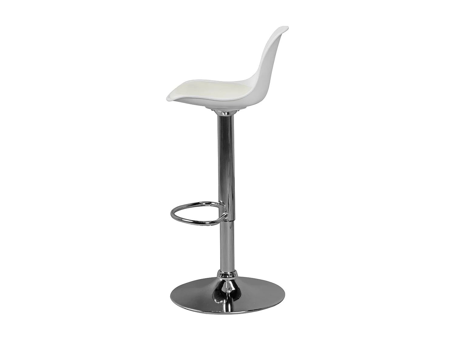 KORSIKA, Barhocker Kunstleder Weiß, Hocker Sitzhocker