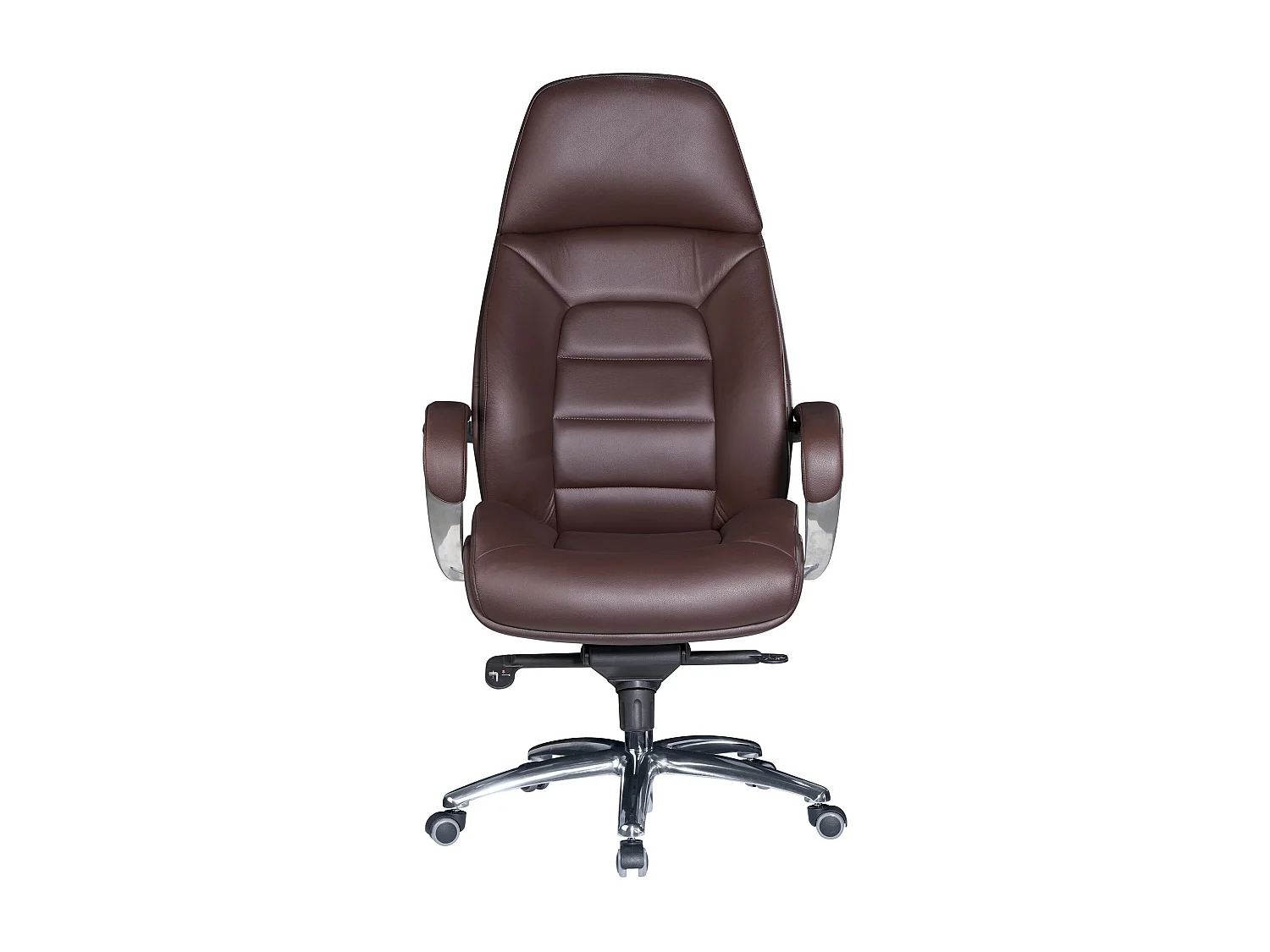 Designer Bürostuhl Bezug Echtleder Braun