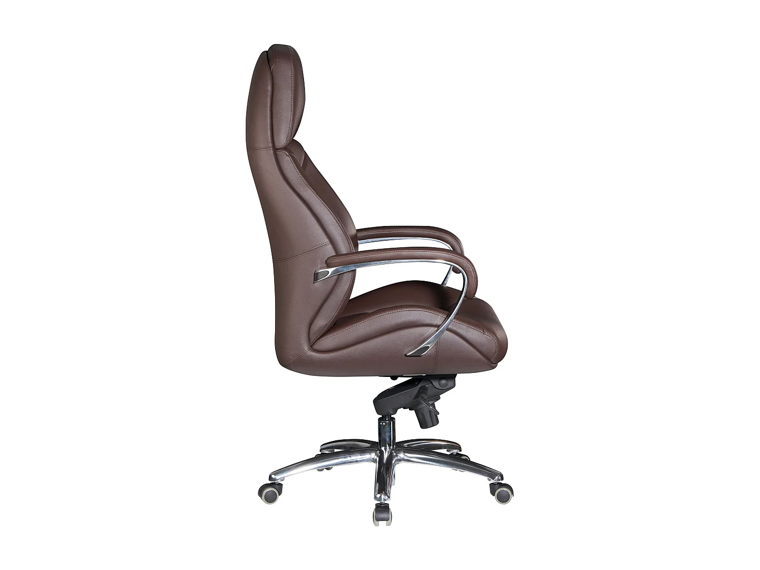 Designer Bürostuhl Bezug Echtleder Braun