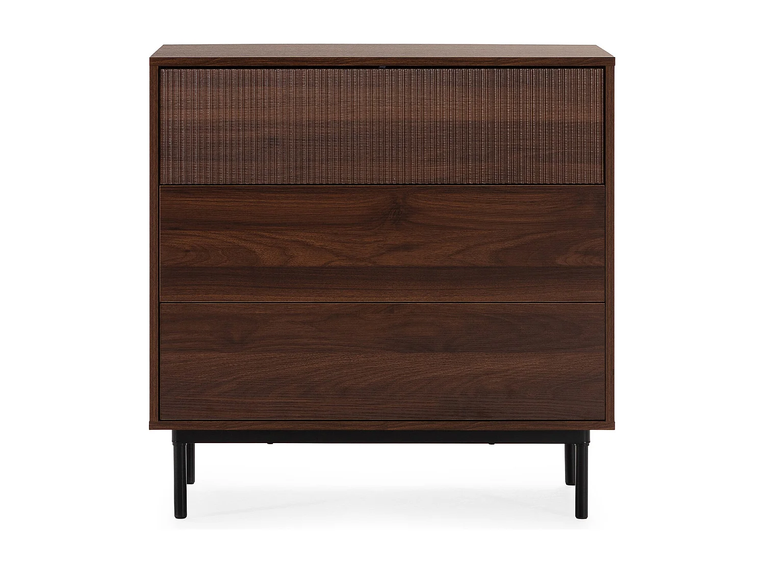 Commode Florida 3 tiroirs effet Noyer