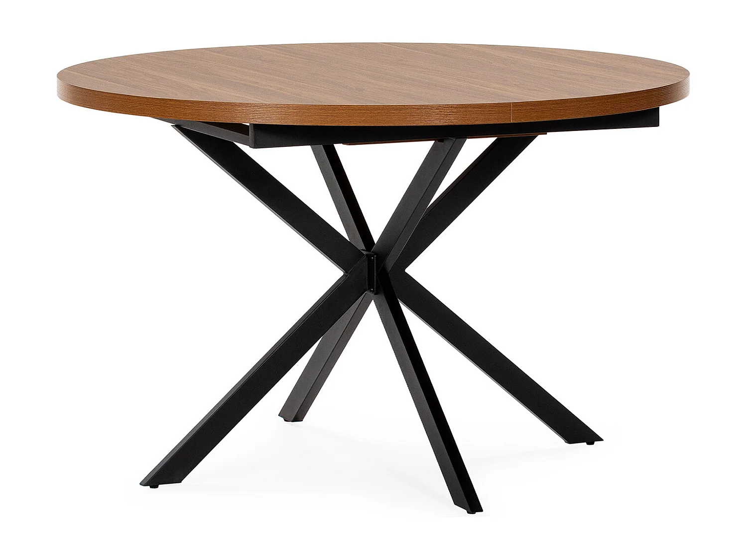 Table ronde extensible Murano effet Noyer, 120-160 cm