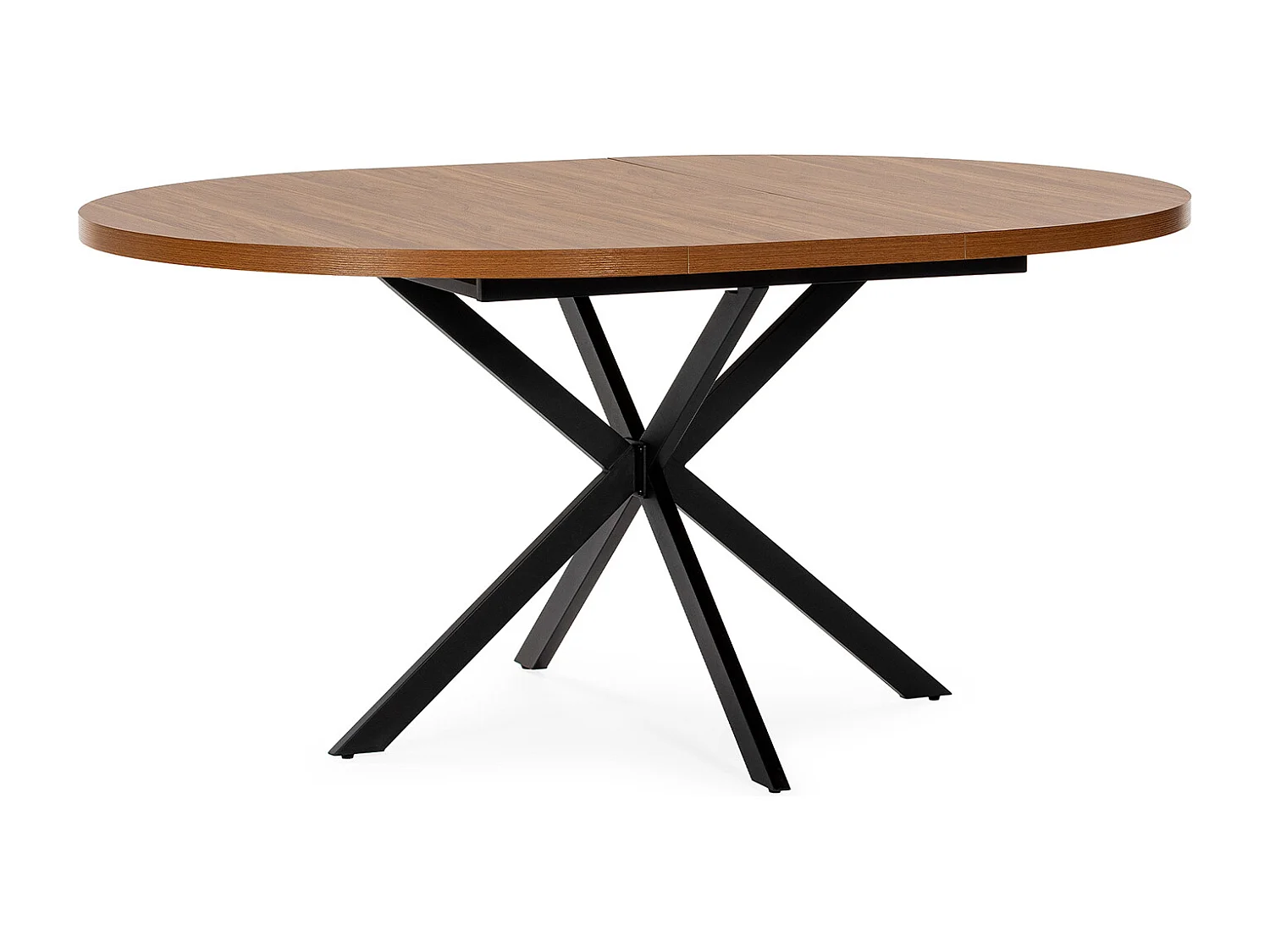 Table ronde extensible Murano effet Noyer, 120-160 cm