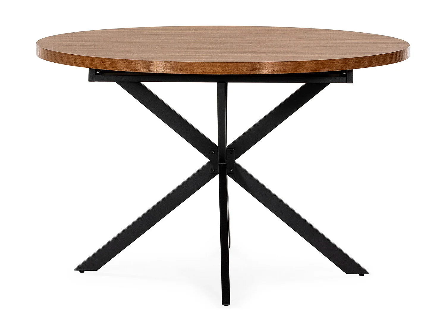 Table ronde extensible Murano effet Noyer, 120-160 cm