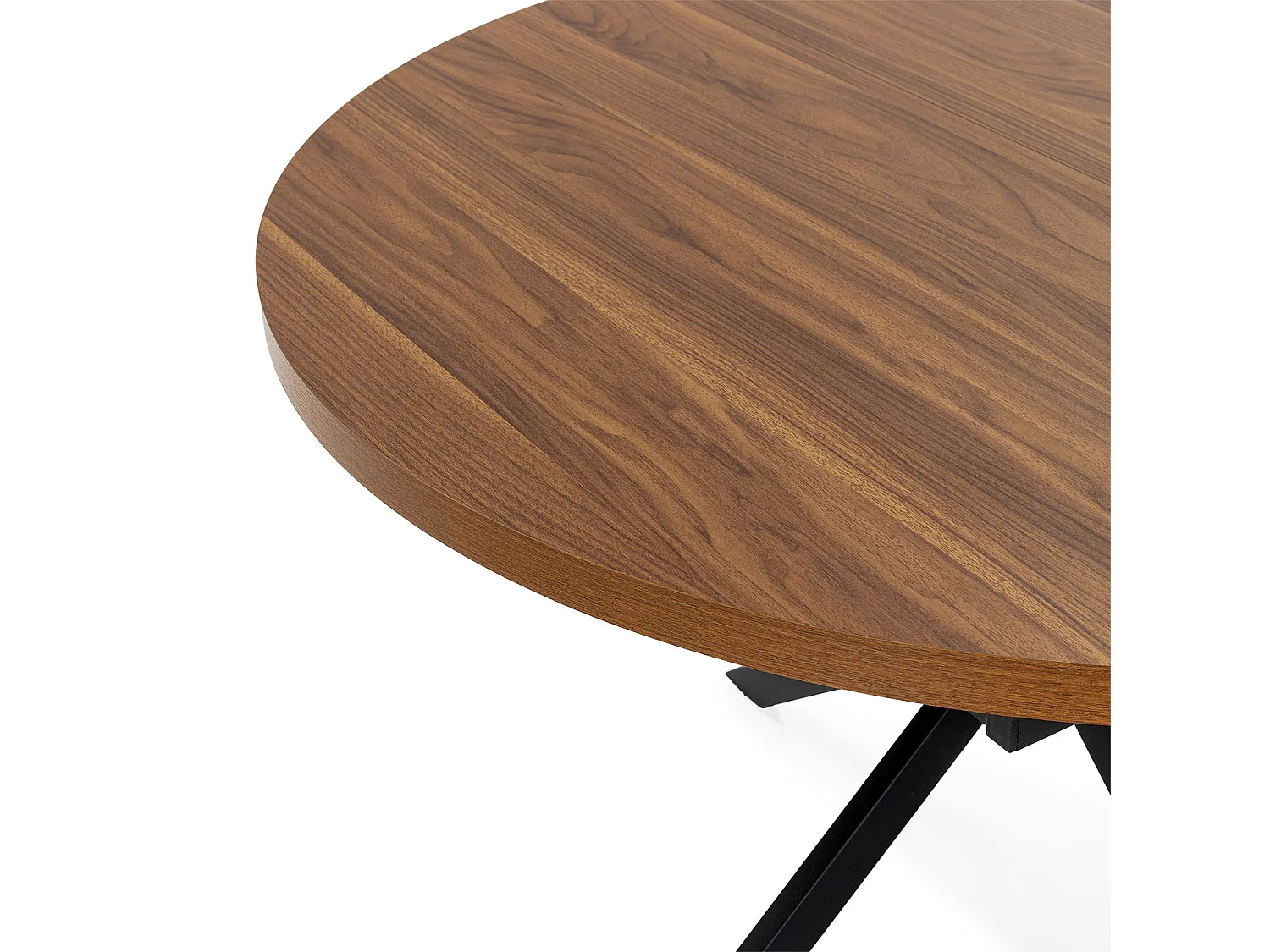Table ronde extensible Murano effet Noyer, 120-160 cm