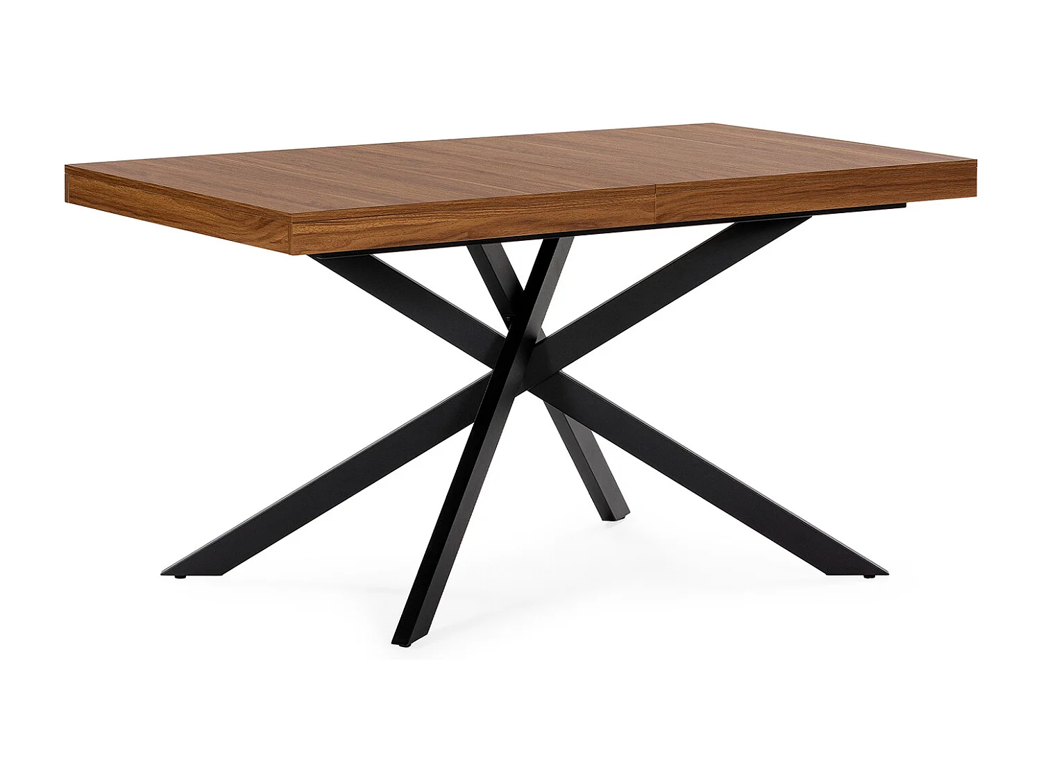 Table de salle à manger extensible Palermo effet Noyer, 140-180 cm