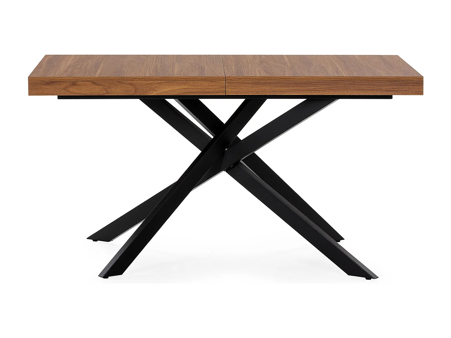 Table de salle à manger extensible Palermo effet Noyer, 140-180 cm