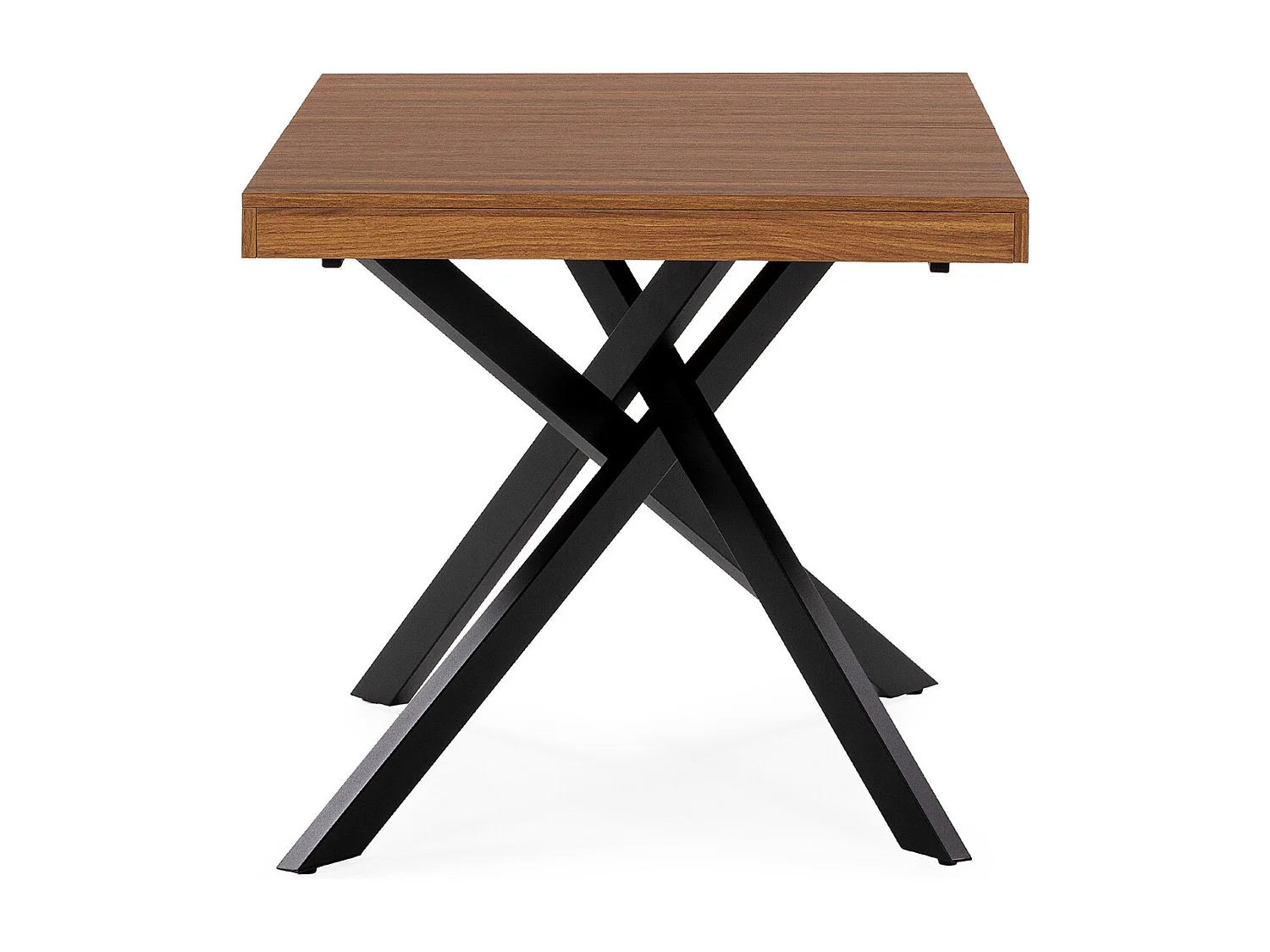 Table de salle à manger extensible Palermo effet Noyer, 140-180 cm