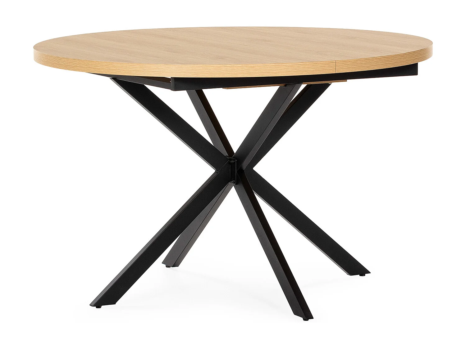 Table ronde extensible Murano effet Chêne, 120-160 cm