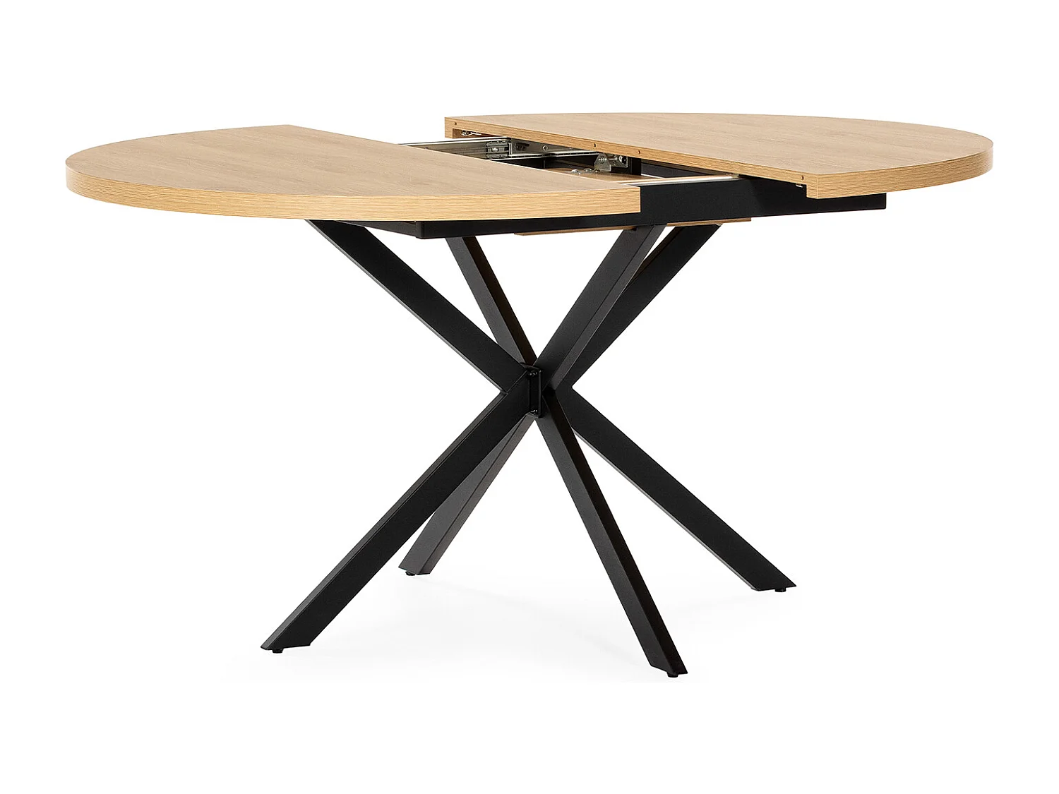 Table ronde extensible Murano effet Chêne, 120-160 cm