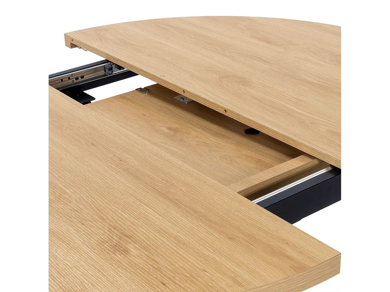 Table ronde extensible Murano effet Chêne, 120-160 cm
