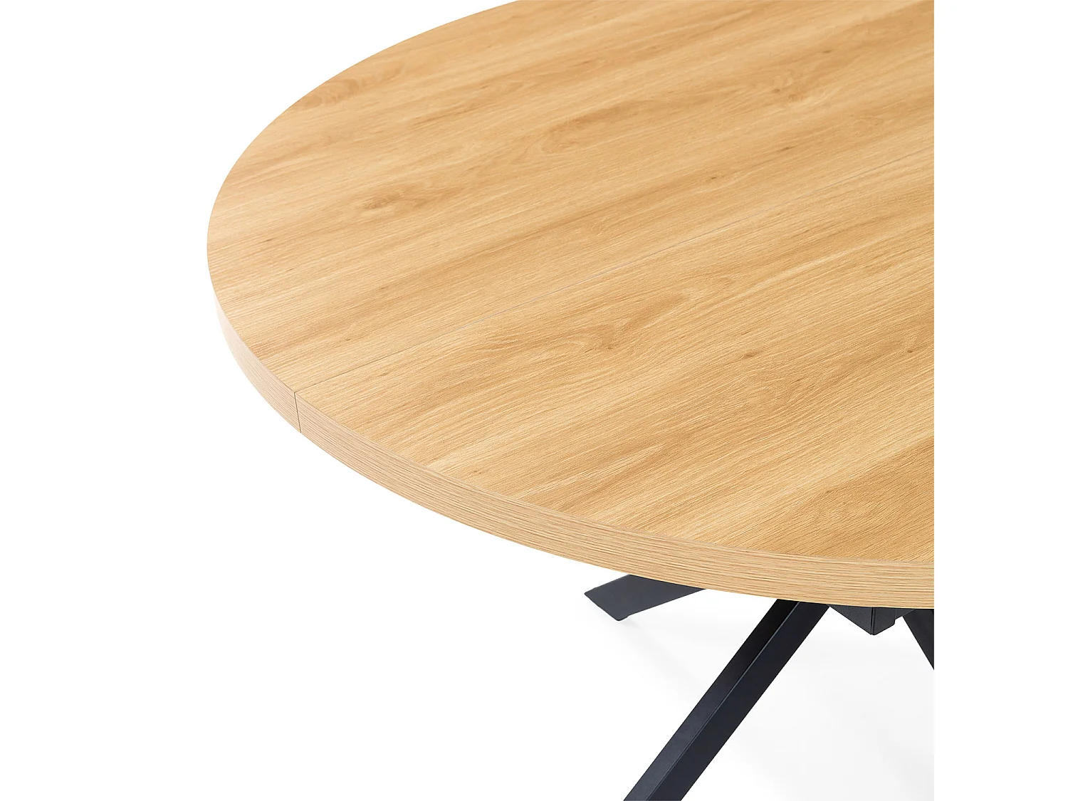 Table ronde extensible Murano effet Chêne, 120-160 cm