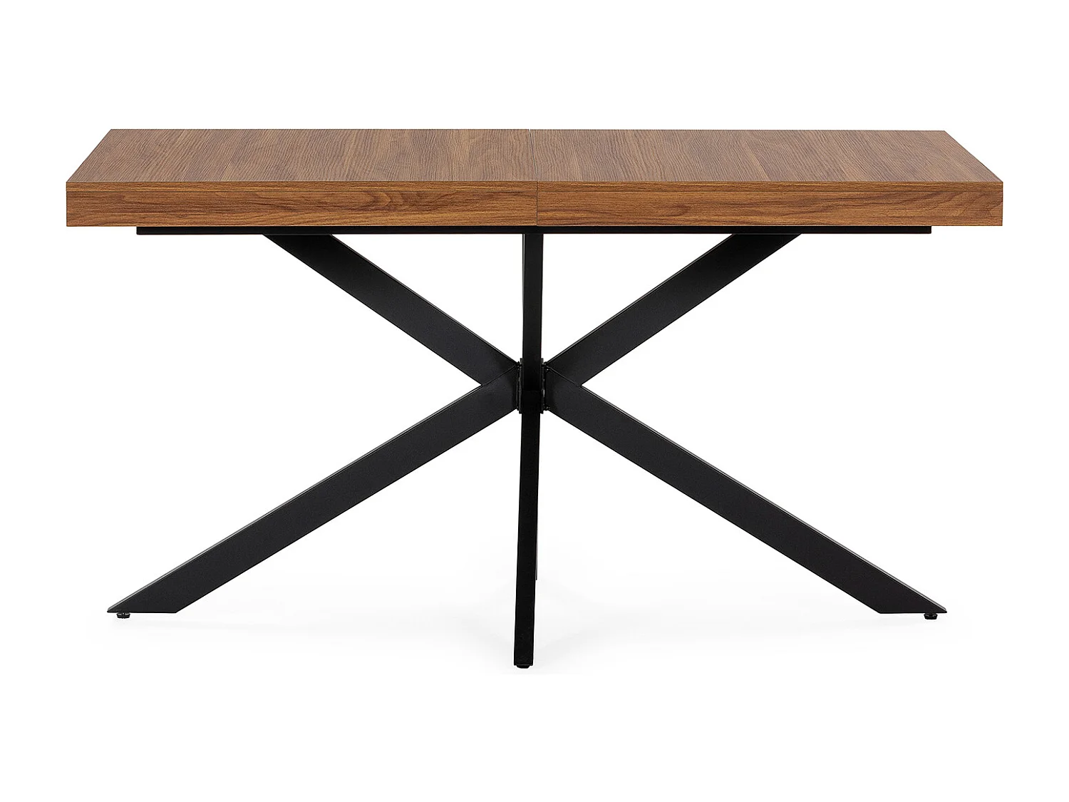 Table de salle à manger extensible Genova effet Noyer, 140-180 cm
