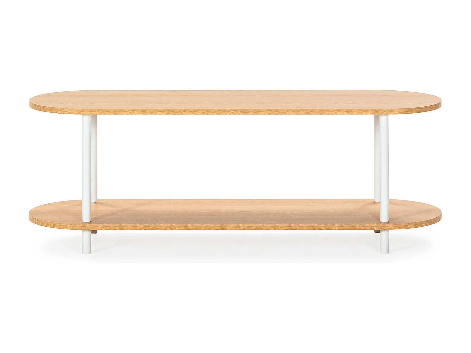 Mueble tv Montana 2 estantes efecto Roble/Blanco