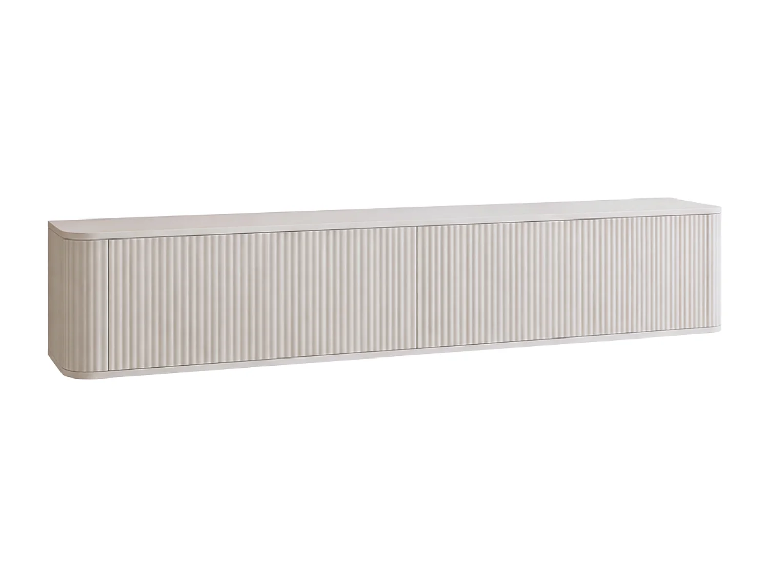 Geriffelter hängender TV-Schrank, 170x34x33 cm, Kaschmir Matt DALIA