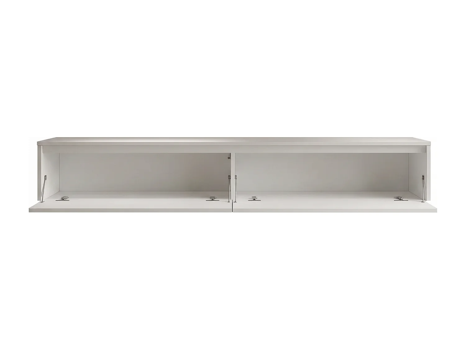 Geriffelter hängender tv-schrank - 170x34x33 cm - weiß hochglanz - LUMI IV