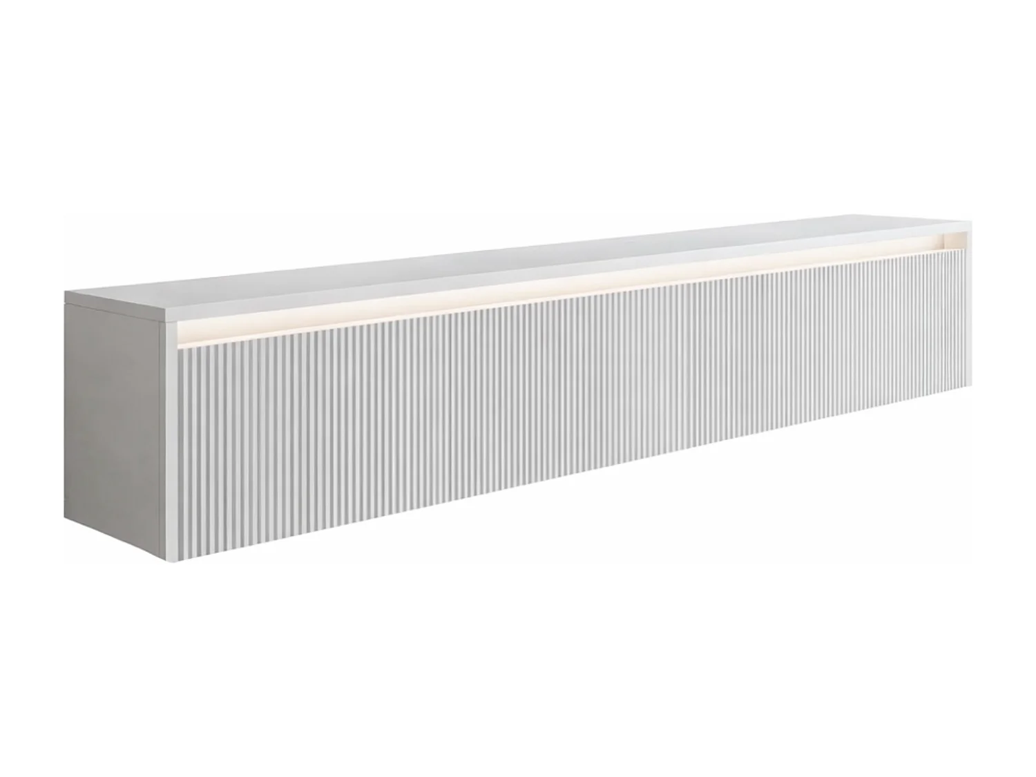 Geriffelter hängender tv-schrank - 170x34x33 cm - kaschmir matt - LUMI III