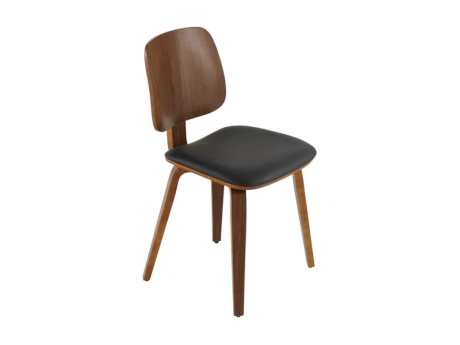 Set van 2 stoelen in zwart vinyl H80,5 cm - BRAND