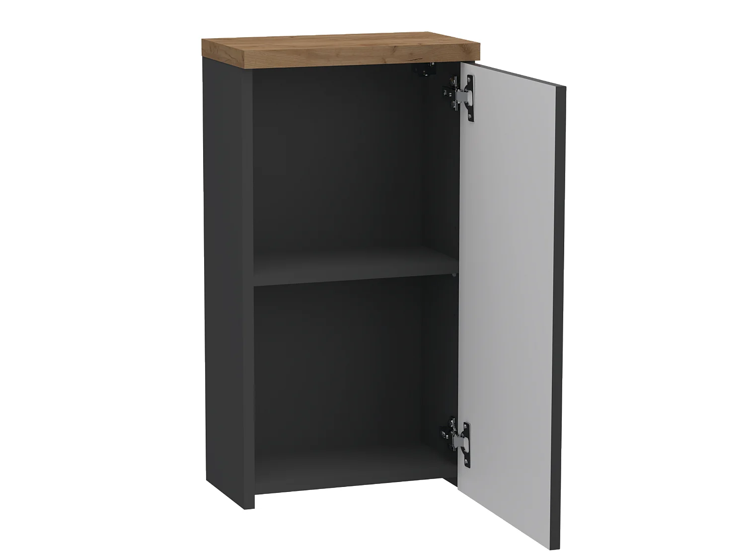 Badkamer meubelset - antraciet + eiken craft OVO