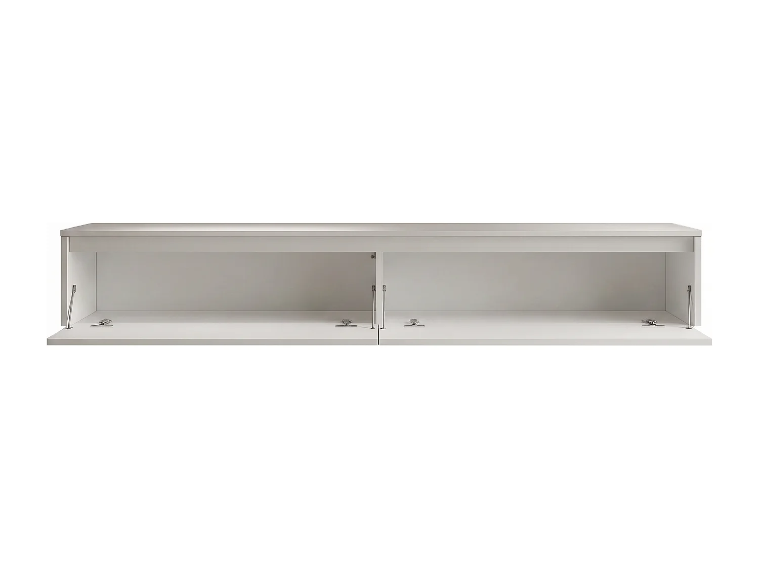 Modernes tv-lowboard - 170 cm - weiß hochglanz - led-beleuchtung - LUMI