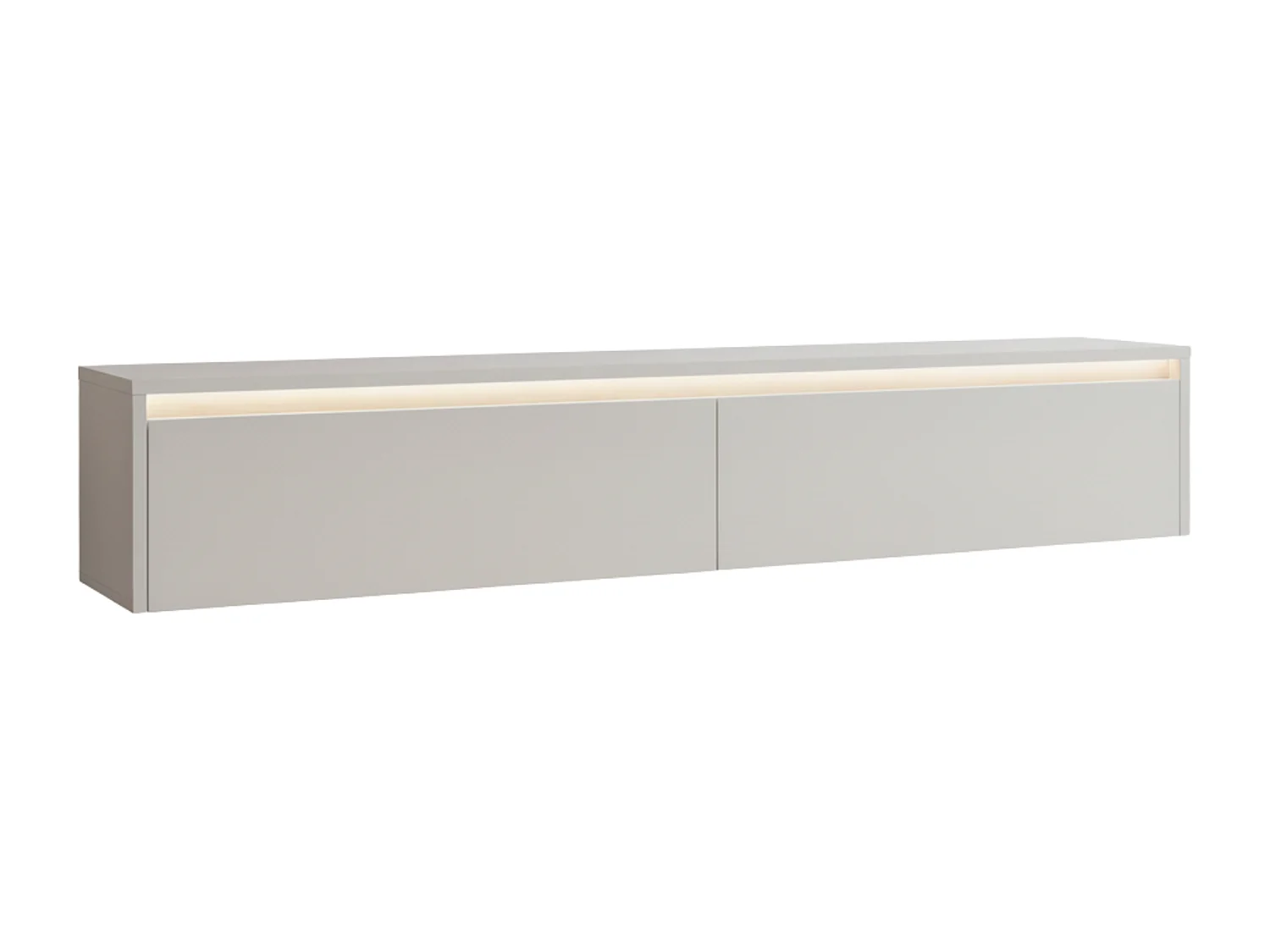 Modernes tv-lowboard - 170 cm - kaschmir matt - led-beleuchtung - LUMI