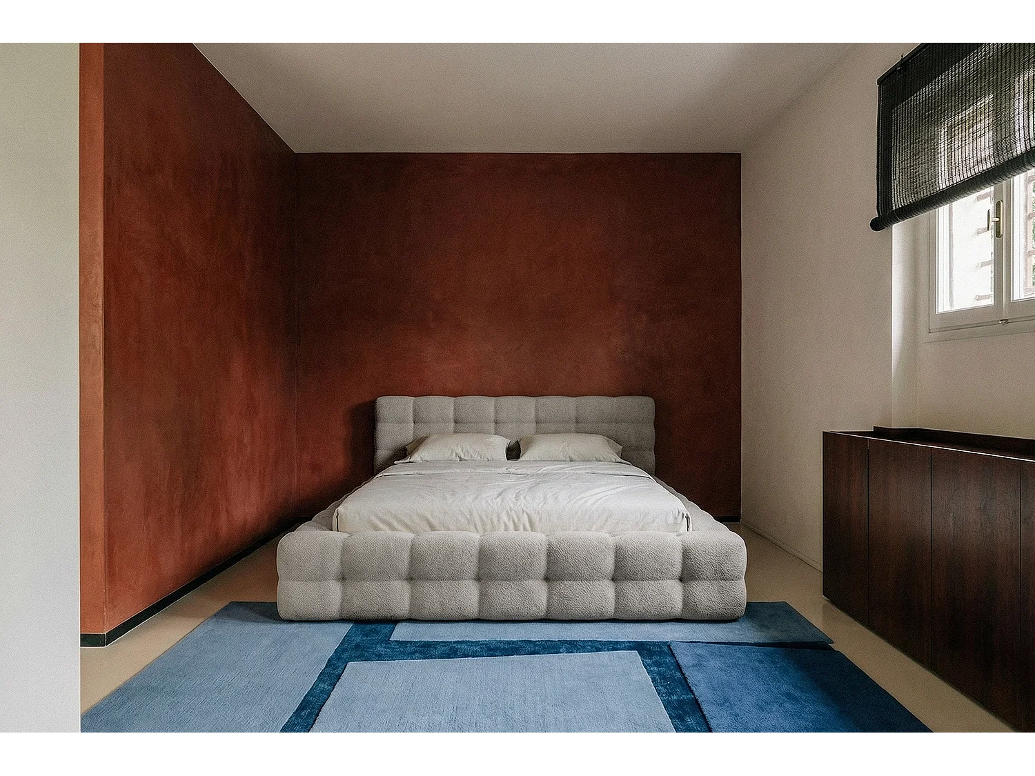 MNUUO gestoffeerd bed KAIO met opbergbox, lichtgrijs, 140 x 200 cm, opklapbare lattenbodem