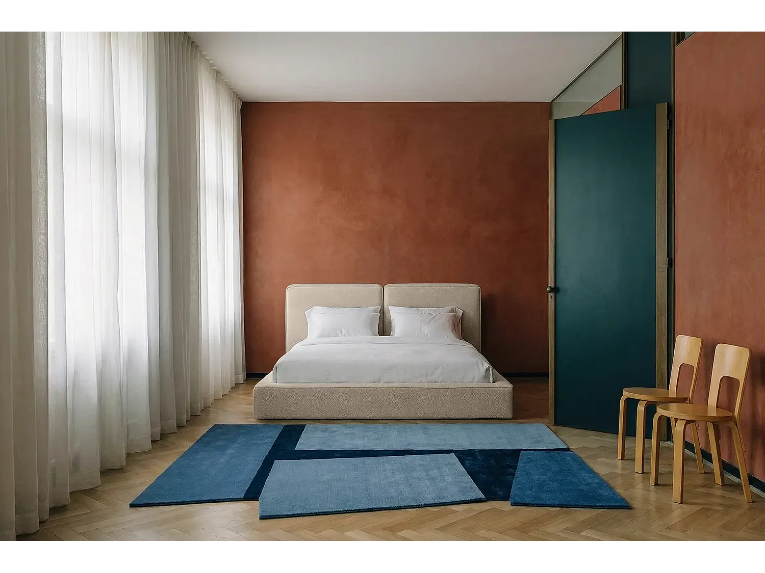 MNUUO lit capitonné NEENO BASE beige 180 x 200 cm
