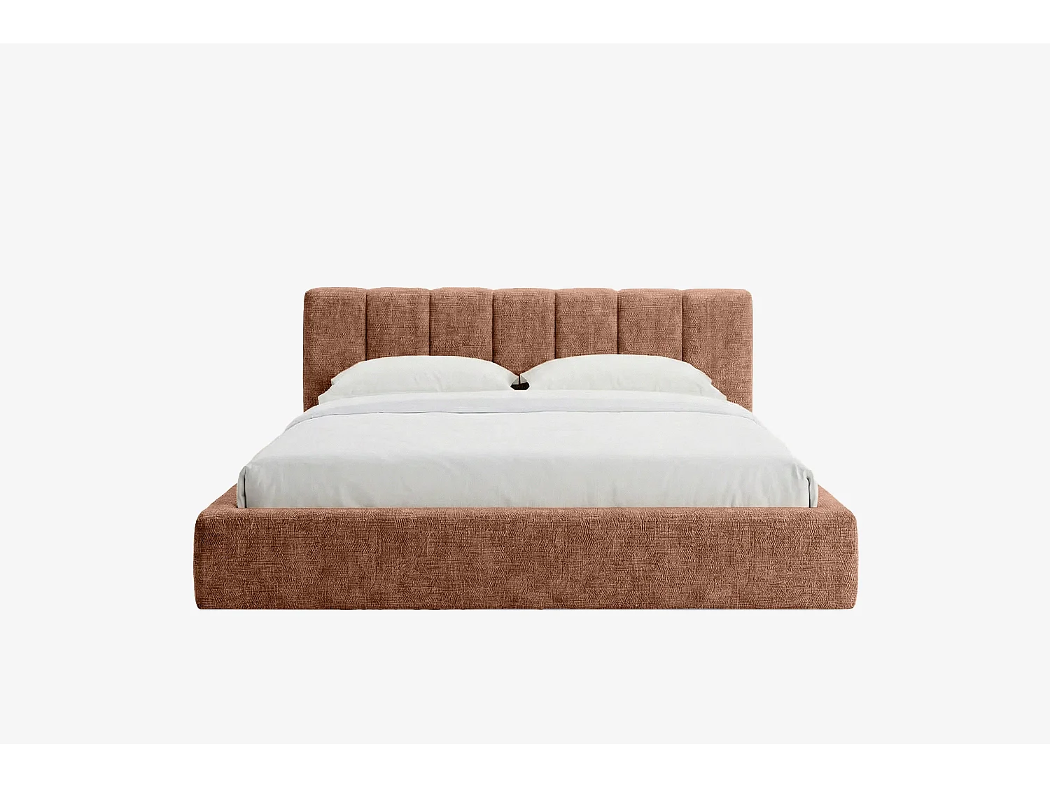Lit capitonné MNUUO RENZY avec coffre de rangement, rose, 120 x 200 cm, sommier à lattes en bois relevable