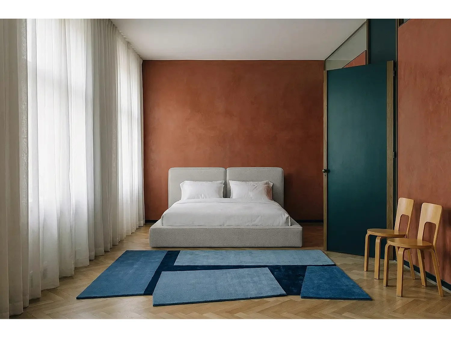 Lit capitonné MNUUO NEENO BASE gris clair 180 x 200 cm