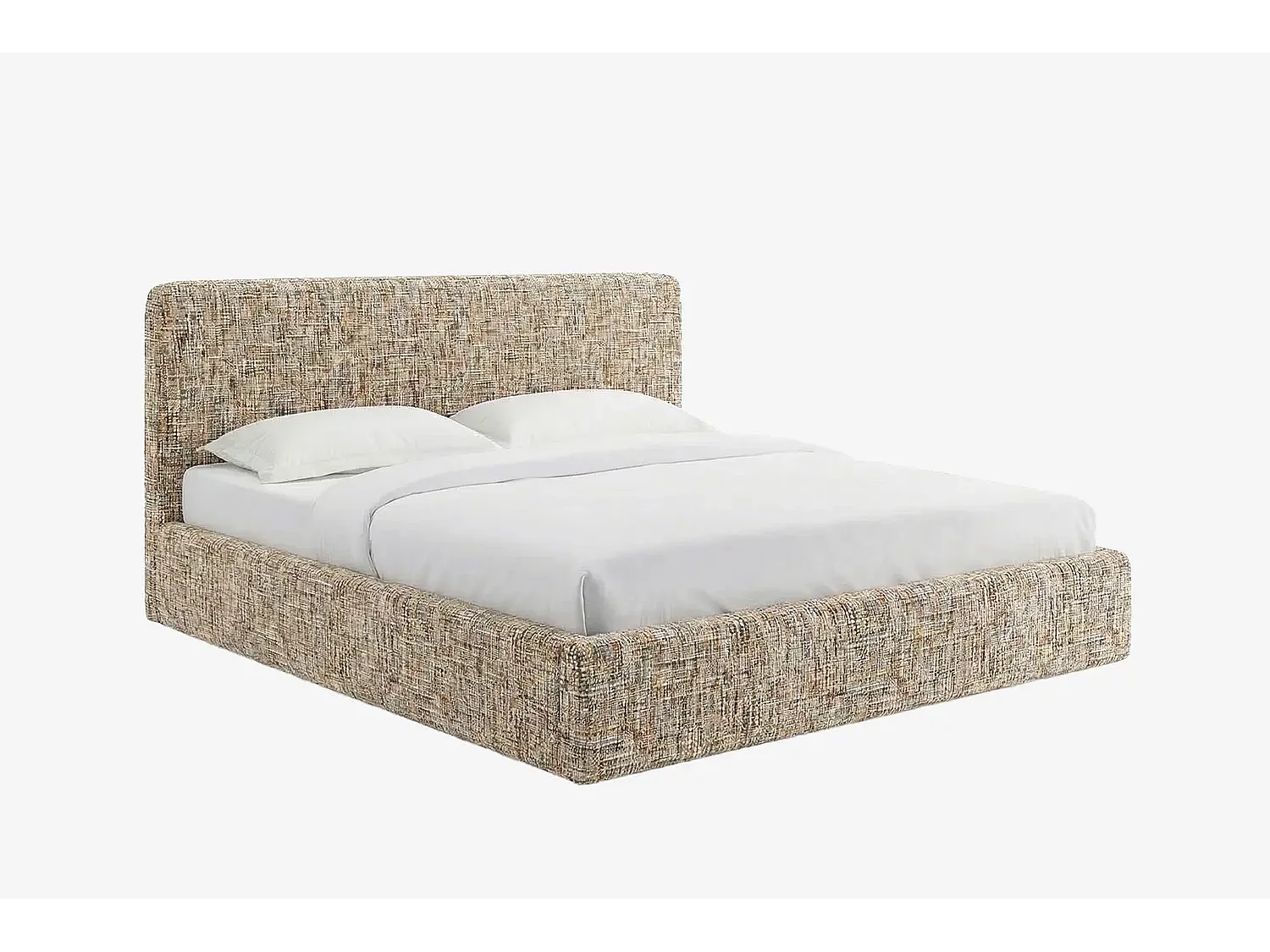 Lit capitonné MNUUO ROOZA avec coffre de rangement, multicolore, 180 x 200 cm, sommier à lattes en bois relevable