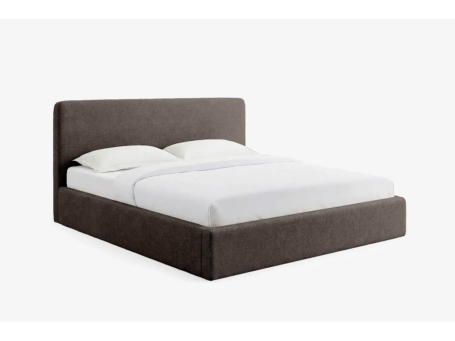 Lit capitonné MNUUO ROOZA avec coffre de rangement, marron, 180 x 200 cm, sommier à lattes en bois relevable