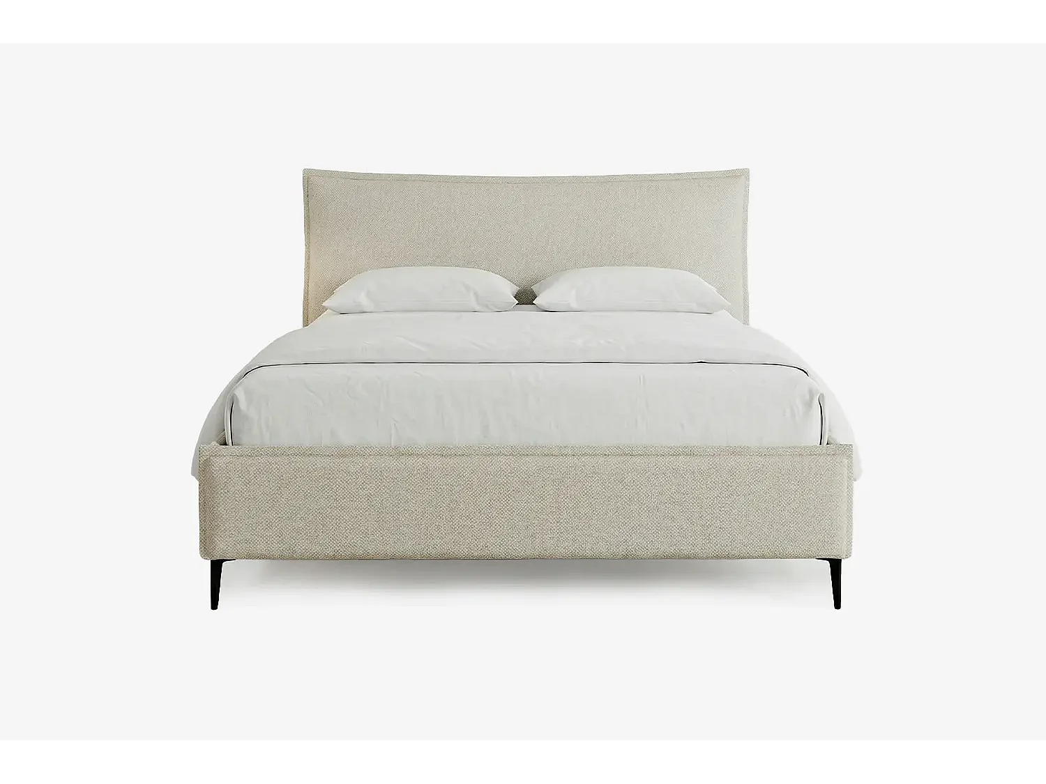 Lit capitonné MNUUO CELLEO avec coffre de rangement, beige, 140 x 200 cm, sommier à lattes en bois relevable