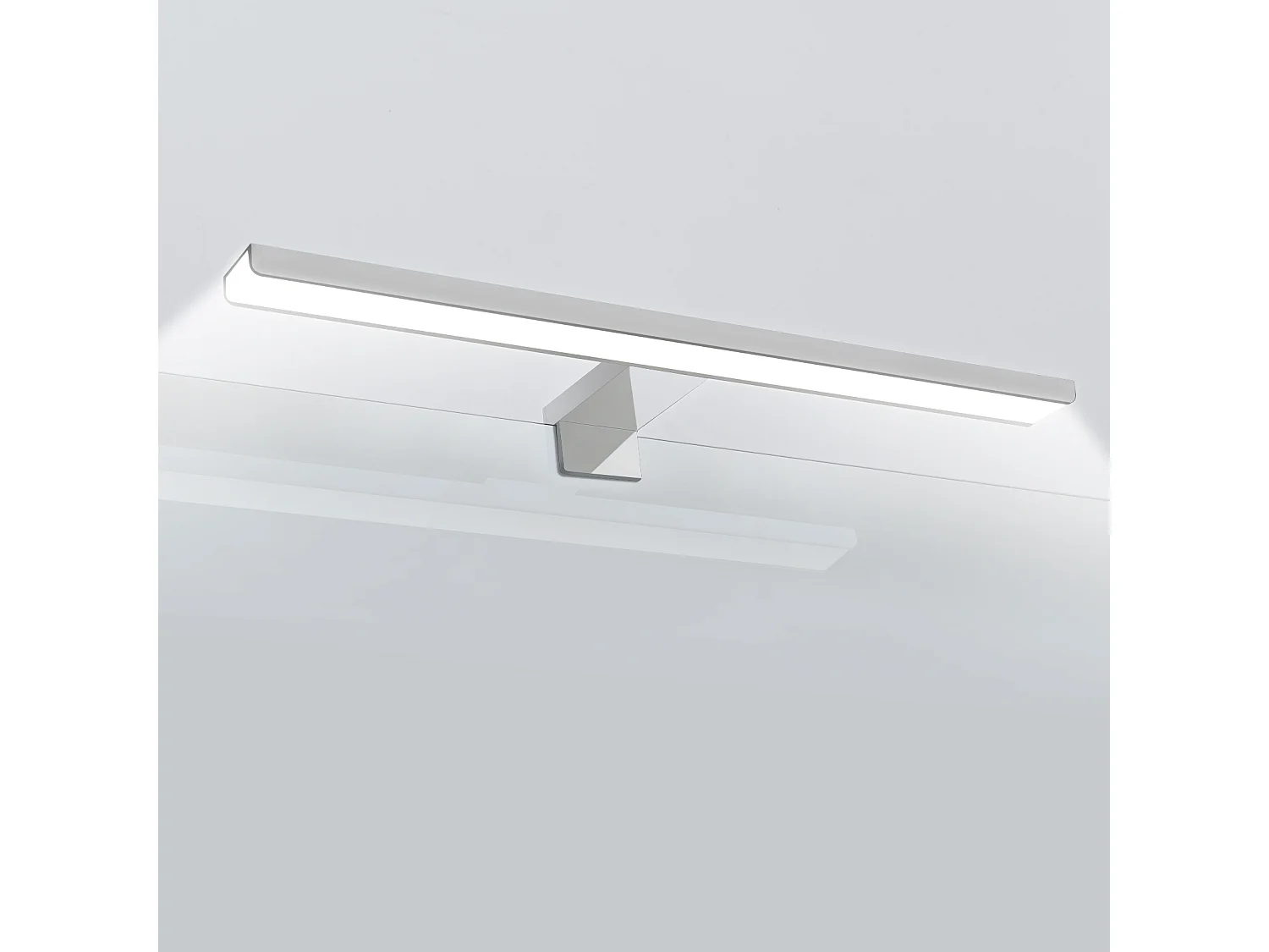 EMKE Éclairage LED mural pour salle de bain blanc, lampe miroir 40 × 15 cm, lumière neutre 4200 K, montage polyvalent