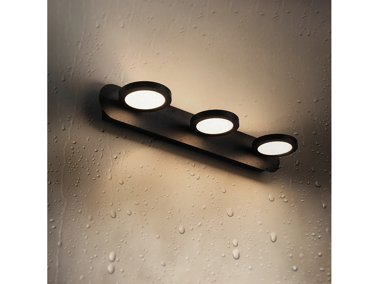 EMKE Applique LED murale noire pour salle de bain, éclairage miroir 50 cm, 15 W, lumière neutre 4000 K