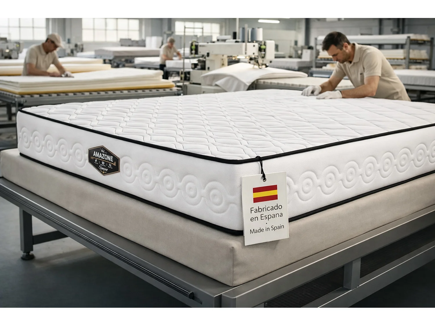 SIMPUR Matelas AMAZONE à ressorts ensachés 135x190 cm, hauteur +/- 25 cm