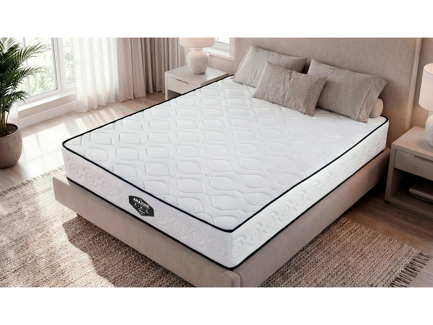 SIMPUR Matelas mousse à mémoire de forme AMAZONE 135x190 cm, hauteur +/- 25 cm