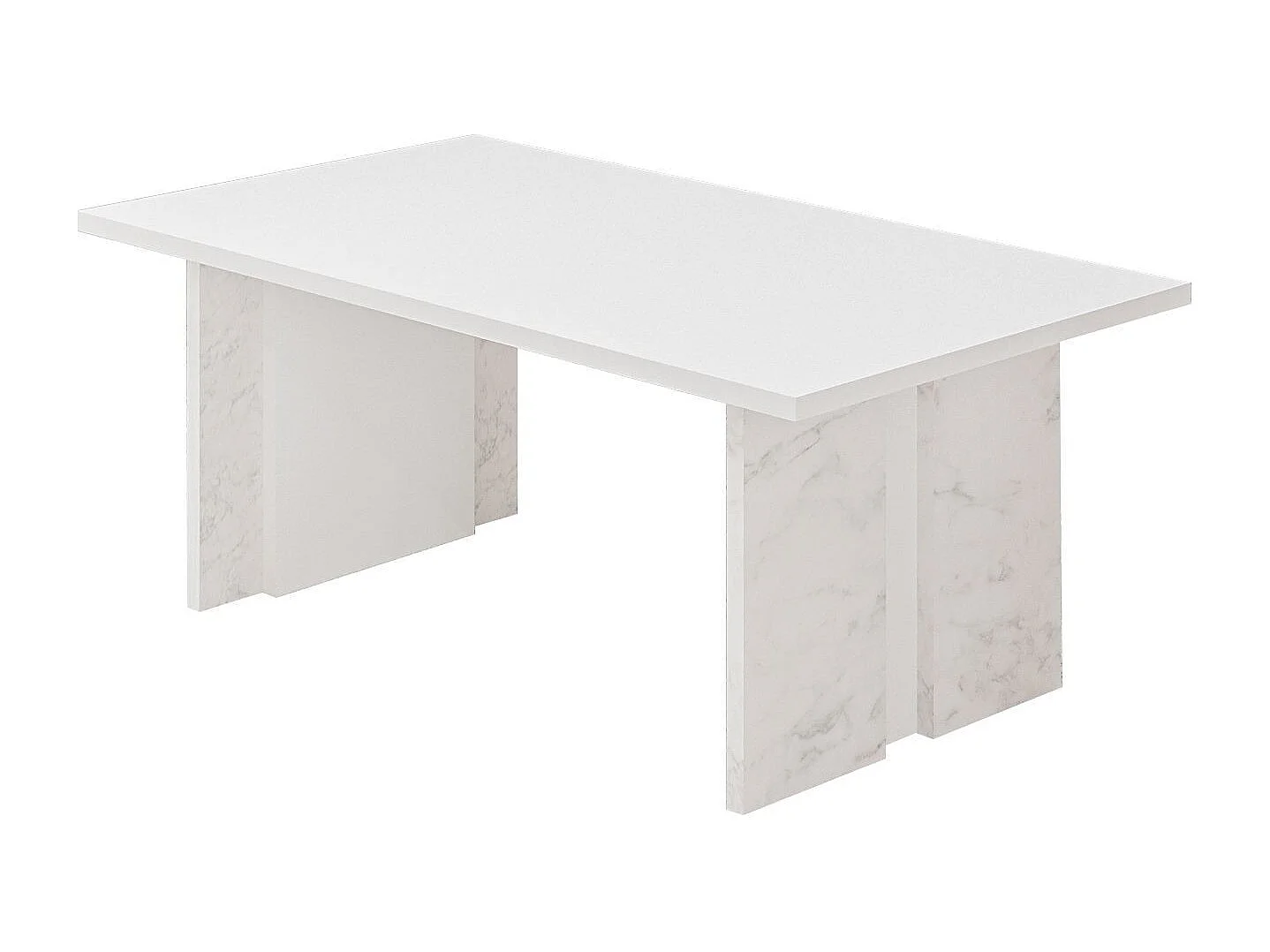 Tavolino da Salotto "Ravello" in Legno - Bianco - Design Moderno Elegante - 90 x 50 x 40 cm