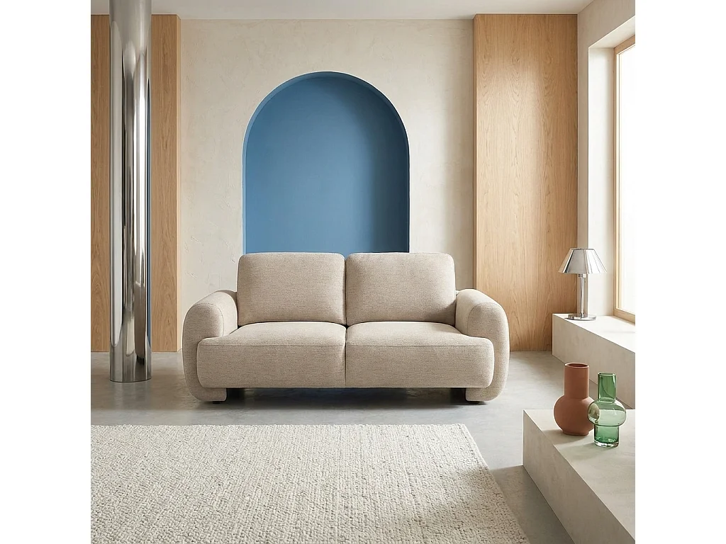 Divano in tessuto, 2 posti, beige