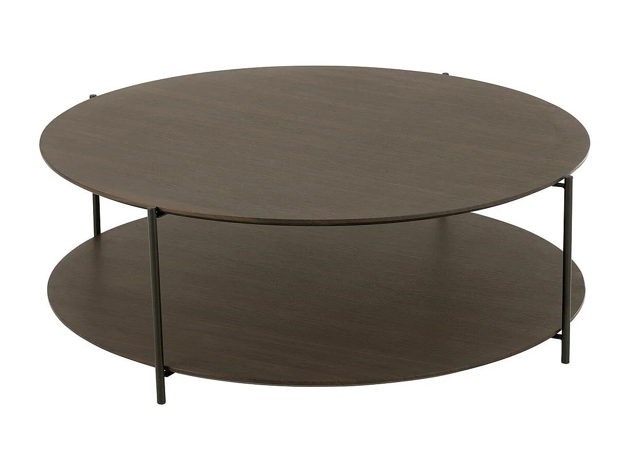 Table Basse Design "Rodolfo" 113cm Marron Foncé
