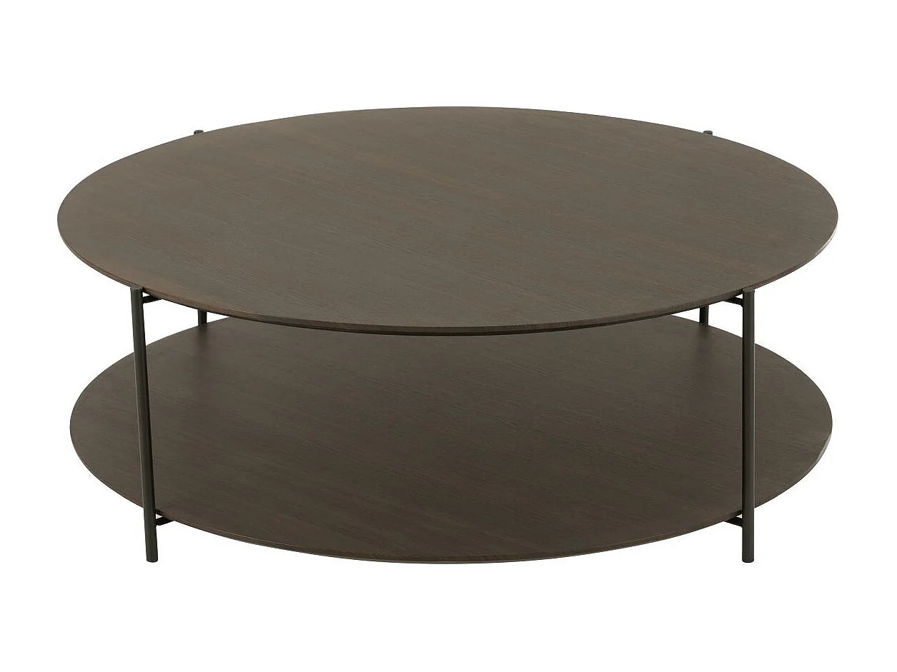 Table Basse Design "Rodolfo" 113cm Marron Foncé