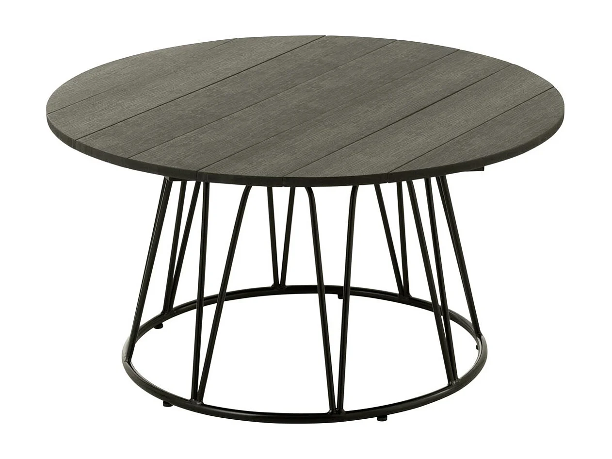 Table Basse en Métal "Poa" 80cm Noir
