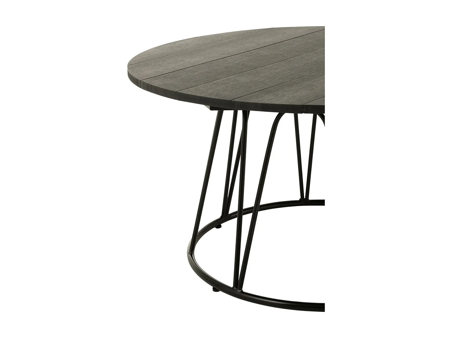 Table Basse en Métal "Poa" 80cm Noir