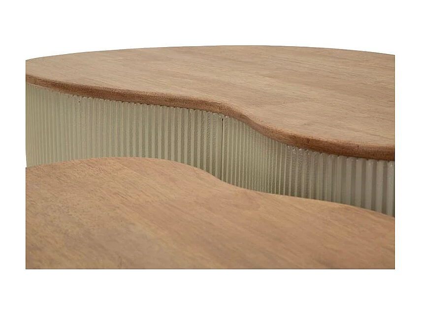 Ensemble table basse francfort blanche 2 pièces 87 x 53x32 - 50 x 35x28