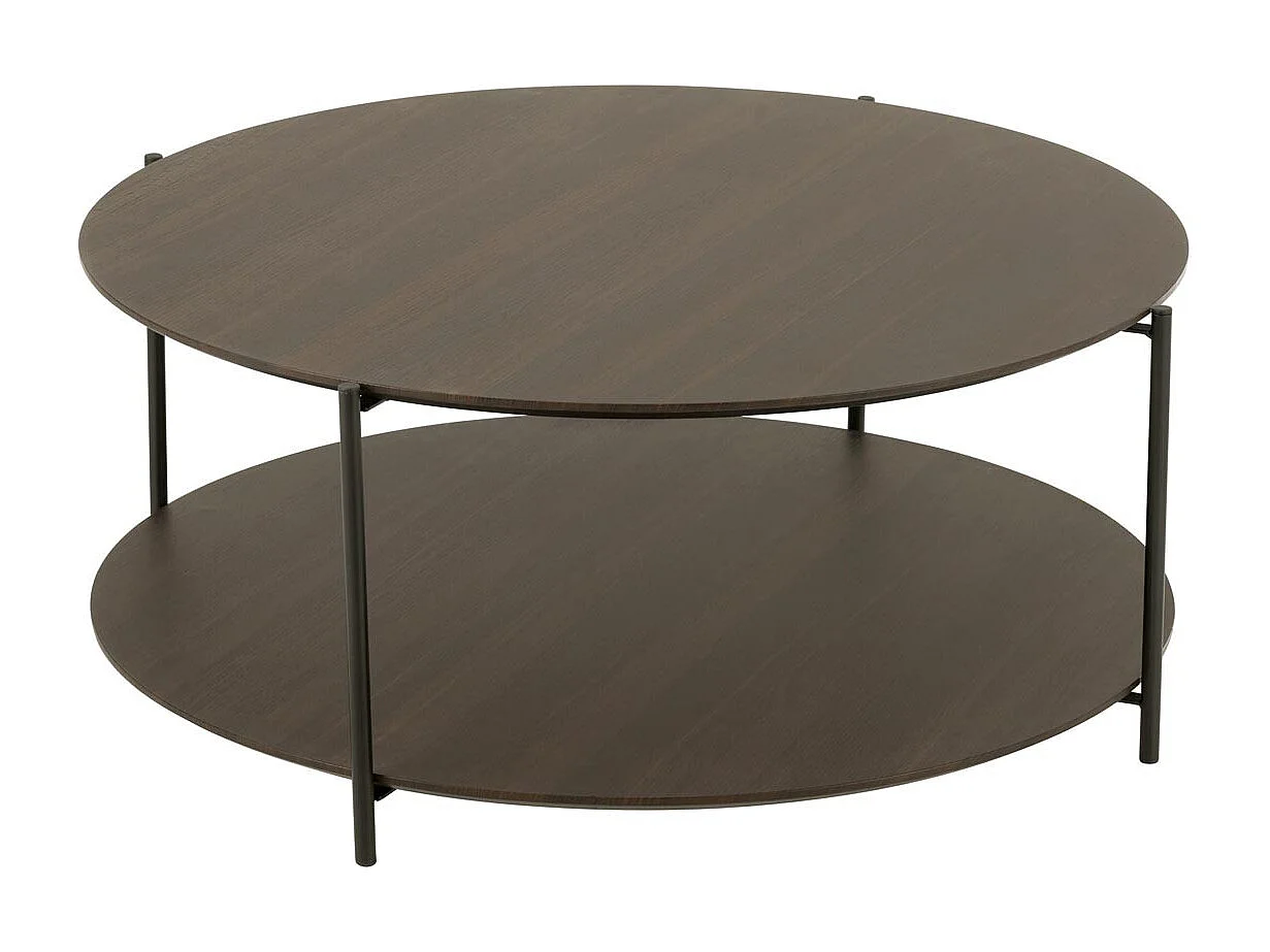 Table Basse Design "Rodolfo" 93cm Marron Foncé