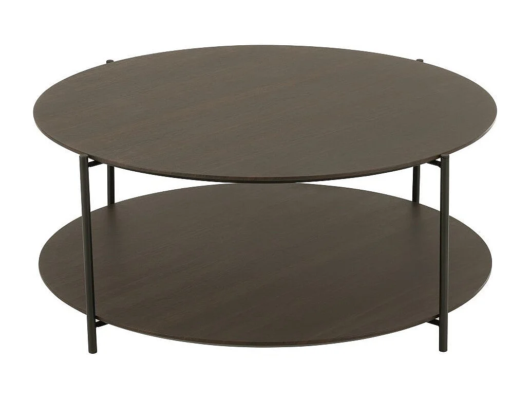Table Basse Design "Rodolfo" 93cm Marron Foncé